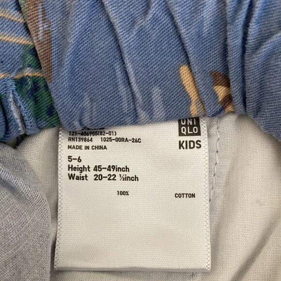 Uniqlo Boys Cotton Shorts in Blue Surfer Print. Size 5-6! - Picture 5 of 5